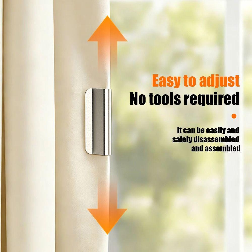 1 Pairs Metal Curtain Closure Clip Magnetic Attraction Detachable Curtain Fixing Buckle Curtain Clips Window Curtain