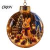 Decorative Ornaments for Home Glowing Christmas Story Ornament, Mini Holiday Scene In Ball, Light Up Tree Clear Plastic Ball Xmas Hanging Decoration