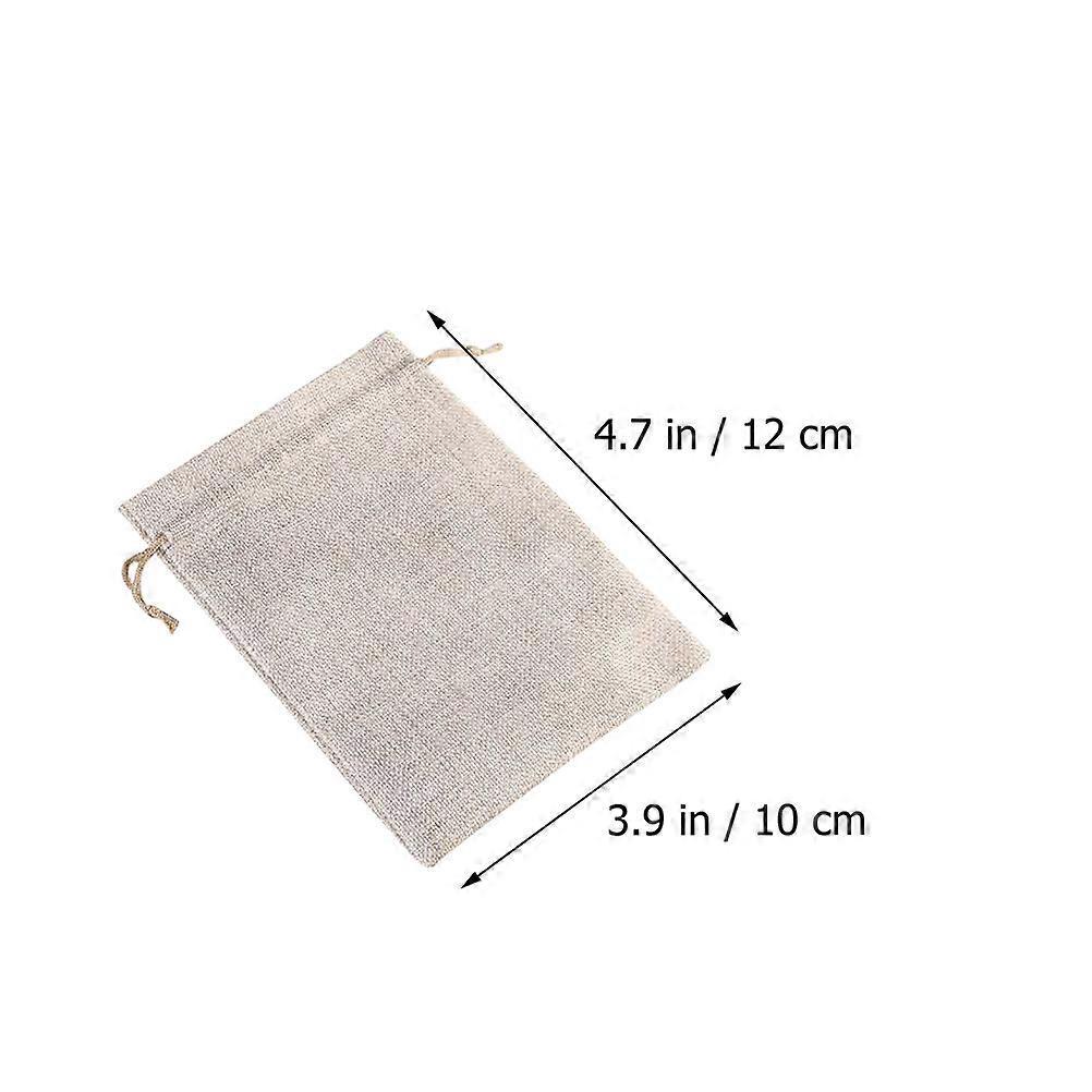 Beige Small Drawstring Bags Jewelry Pouch for Storage 60Pcs