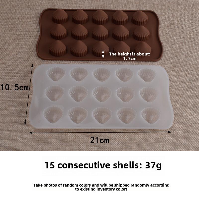 

3D силиконовая форма для конфет, шоколада и тортов в виде ракушек и морских звезд 15 Shells