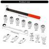 15Pcs Automotive Idler Pulley Adjustment Wrench Set for Belt Tensioning Car Repair with Extension Rod Repair Tool
