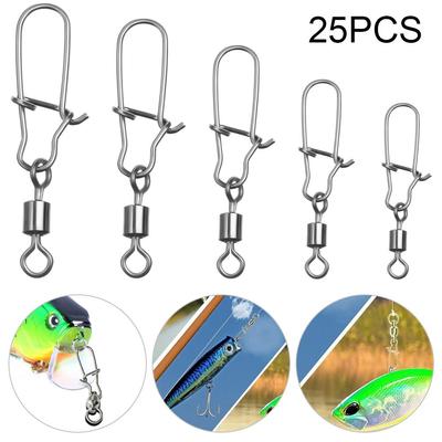 Tackle Fishhook Lure Fishing Accessories Stainless Steel Snap Fishhook Swivels Eight-ring Connector