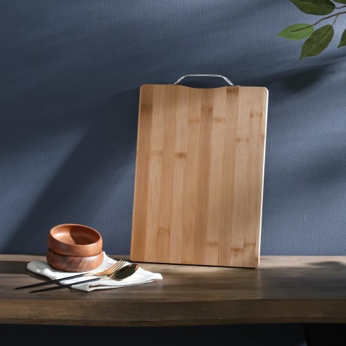 Fuji Boeki Cutting Board, 35cm Wide X 24cm Deep X 1.2cm High, Natural Bamboo, Naturally Antibacterial, Quick-Drying, Product Number 40114