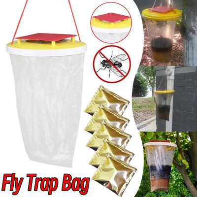 3-1PCS Hanging Fly Catcher Trap Fly Trap Insect Bug Killer Fly Catching Bag Non-toxic Fly Lure Bag Garden Flycatcher Reusable