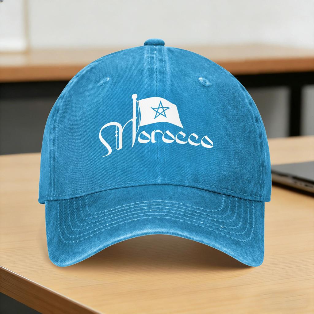 Baseball Cap Morocco Spring Fitted Retro Trucker Hat I love Morocco Women Men Print Hunting Camping Adjustable Baseball Caps