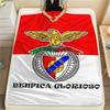 S.L. Coperta di Flanella LOGO Benfica, Alta qualità, Confortevole per Tutte le Stagioni, Arredamento per la Casa, Calore e Comfort