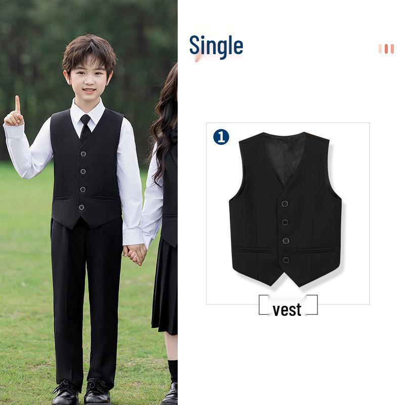 Academy Style School Uniform Set for Boys and Girls - Black Suit Graduation Attire