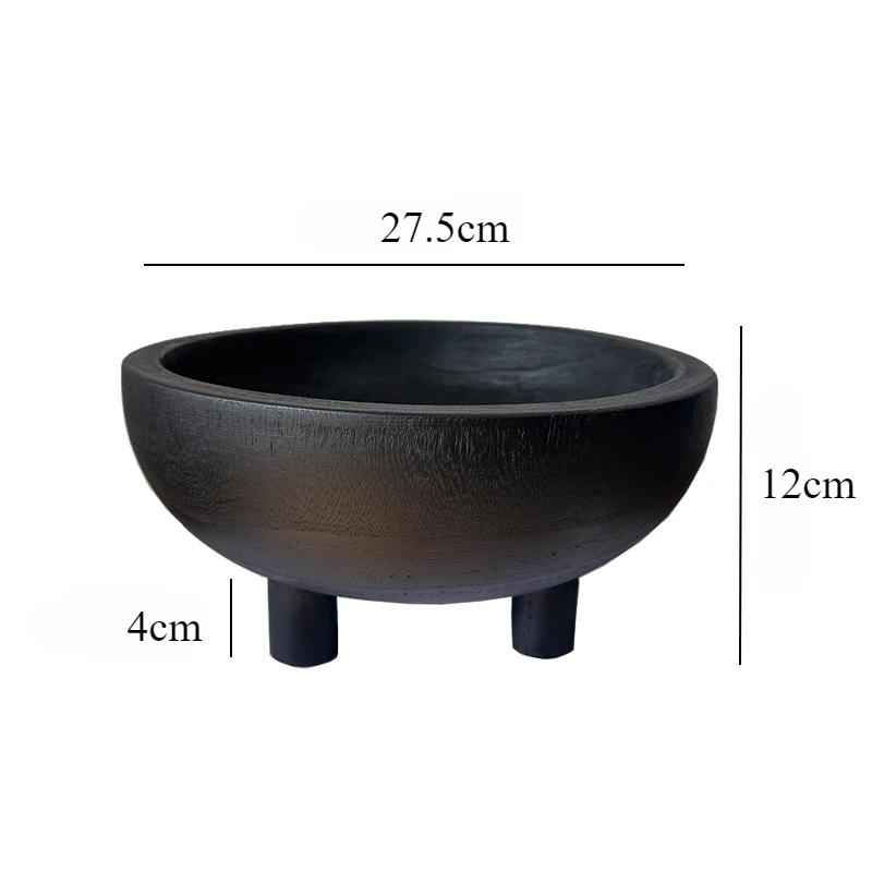 Wabi Wind Paulownia Wooden Plate Home Decoration Ornament Wooden Pallet Storage Plate Homestay Solid Wood High-end Fruit Plate