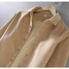 Autumn and Winter Warm Shirt Men Daily Casual Long Sleeve Shirts Lapel Collar Corduroy Fleece Shirt Retro Simple Style Thicken Men Tops