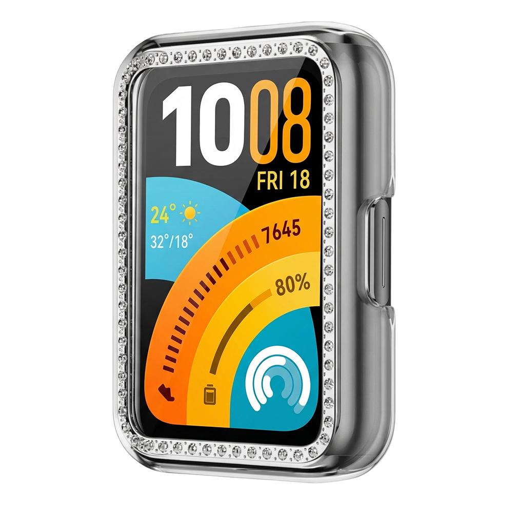 Diamond Case for Huawei Band 11 smartwatch Accessories All-Around Hard Hollow PC Bumper Frame shell Cover for Huawei Band11 case