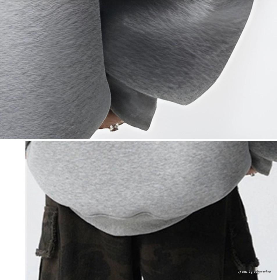 Men's Autumn American Brand Devil Cat Print Hoodie, Heavyweight & Trendy Stiff Sweatshirt, Cleanfit Base Layer.