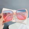New Fashion Oversized Sunglasses Woman Brand Designer Vintage Square Sun Glasses Big Frame Gradient Shades Oculos De Sol