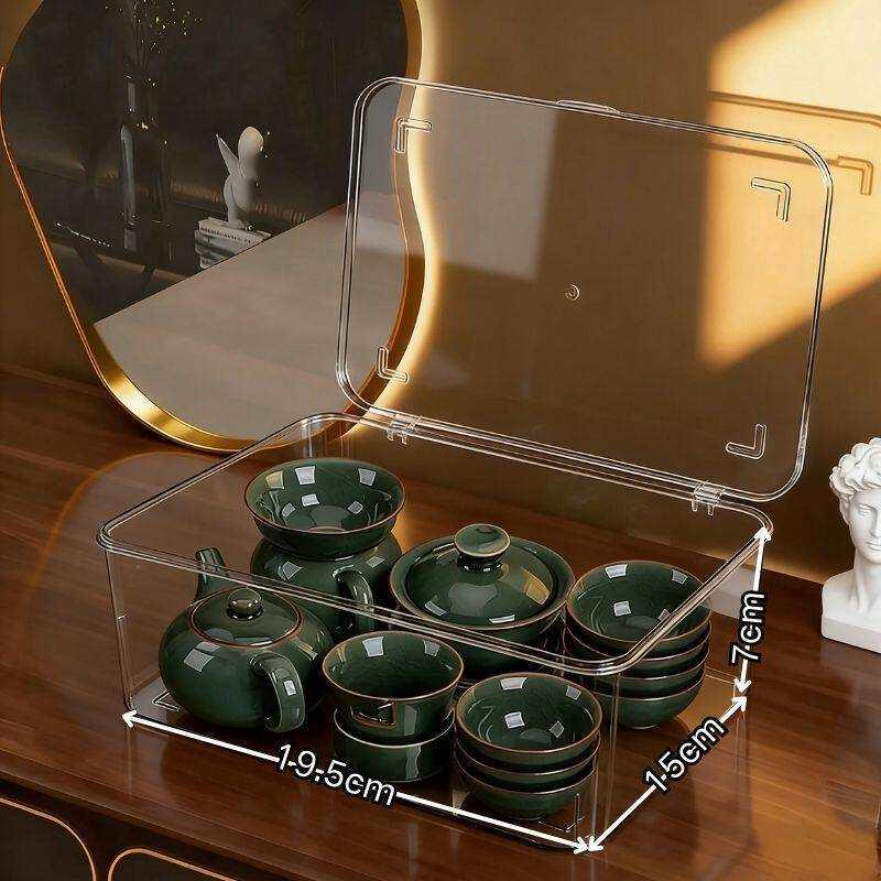 Прозрачный акриловый держатель для стаканов: Многоуровневый настольный дисплей-подставка и пылезащитный шкаф для хранения