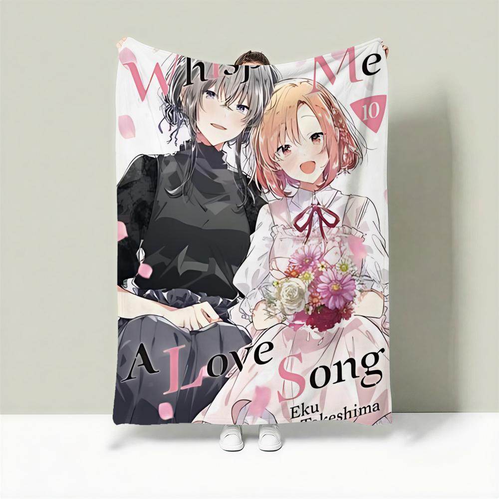 

Anime W-Whisper Me a Love Song Throw Lightweight 240g Flannel Blanket Soft Skin-friendly for Summer Cooling 75cmx90cm