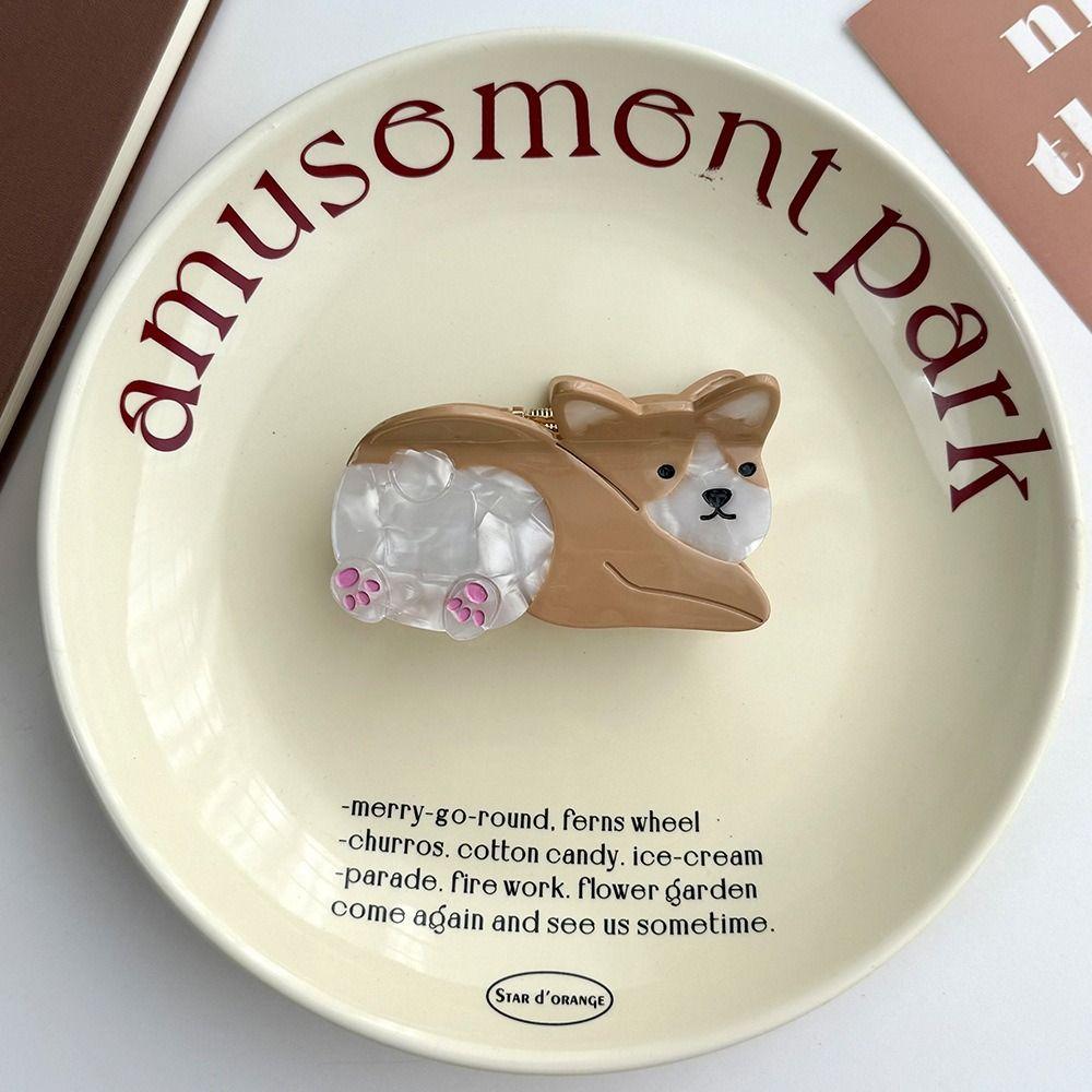 Capibara Animal Hair Clip Pet Corgi Dog Shark Clip Personalized Acetate Cat Hair Claw  Female