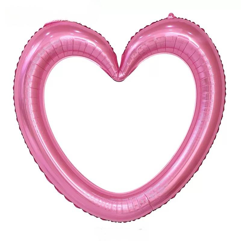 Große hohle Herz-Ballons aus Aluminiumfolie Hochzeitsfeier Valentinstagsdekorationen Schaufenster-Arrangements