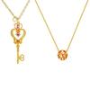 Sailor Moon Necklace Ladies Time Key Crystal Star Compact Pretty Soldier Pendant Accessory Cosmetic