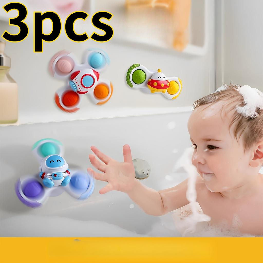 Suction Cup Spinner Infant Baby Toys for 12-18 Months, Spinning Top Sensory Toys for Toddlers 1-3 Years Old, Fidget Dimple Toy for Babies