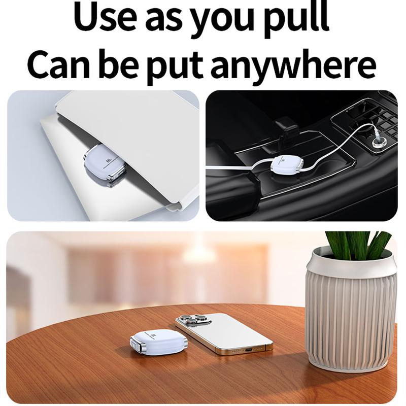 VAORLO Retractable 100W Fast Charging Cable Type C Data Cable For iphone 15/16series Samsung Laptop Tablets PD 3.0 Fast charging