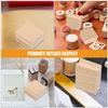 6Pcs Blank Beech Wood Stamps for DIY Engraving Carving Craft Smooth Grip Wooden Seal Blank Stamper Scrapbook Handbook