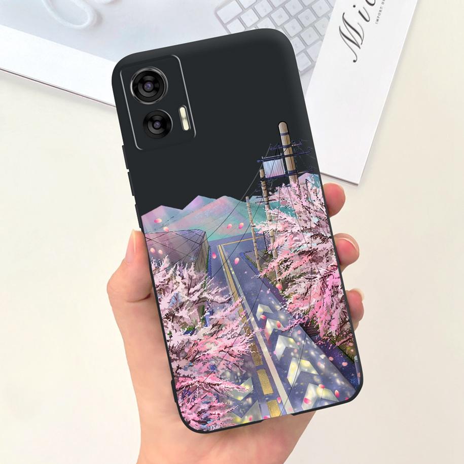 For Motorola Edge 30 Neo Case XT2245-1 Cute Cartoon Cat Painted Bumper Soft Silicone Cover For Motorola Edge 30 Lite 2022 Fundas