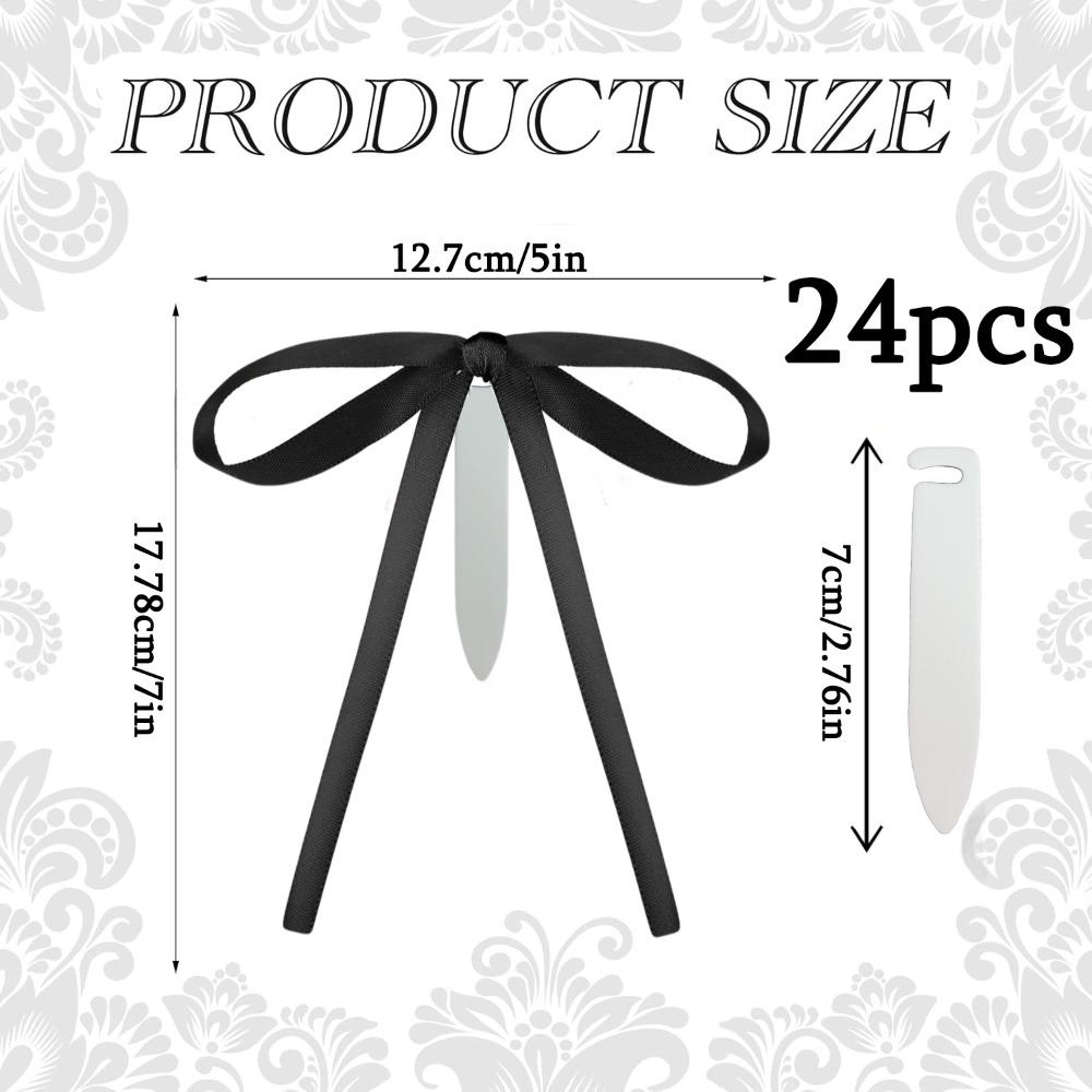 

24pcs Black Bow Ribbon Cake Toppers Satin Bowknot Cake Toppers Coquette Birthday Party Decorations for Wedding Graduation Bachelorette Party Supplies 24pcs Black