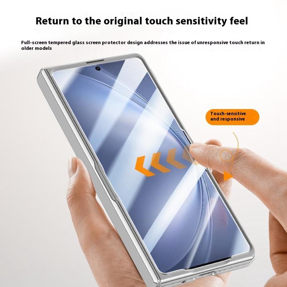 For vivo X Fold5 5G Case Compatible with MagSafe Kickstand Electroplated PC Phone Cover with Screen Protector