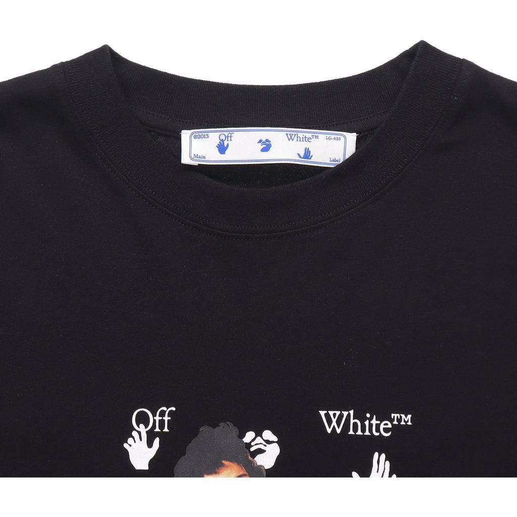 Off-White Caravaggio Boy Over Tee Black/White Men Tops OMAA038S21JER0061001