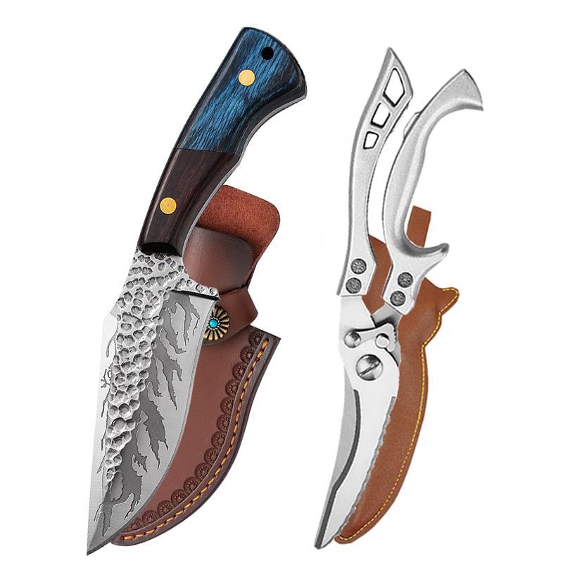 

Ножницы для куриных костей из нержавеющей стали, кухонные ножницы, острый кухонный нож для обвалки, нож для мяса, нож мясника высокой твердости 2pcs