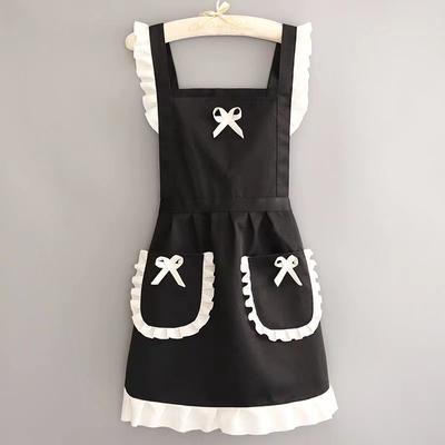 Work Apron Modern Simple Women's Kitchen Work Apron Cotton Wear-Resistant Work Clothes