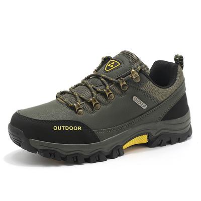 Outdoor Hiking Shoes Men Shock-absorbing Anti-slip Lace-up Low-top Shoes Men Comfortable Breathable Casual Sports Shoes Men