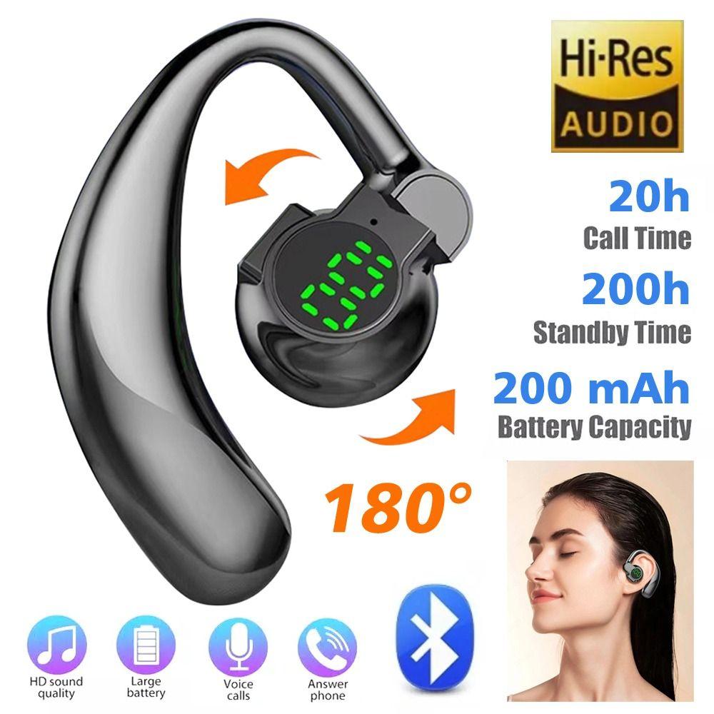 Waterproof Noise Canceling Headset 180° Rotatable Bone Conduction Headphones Single Ear Use