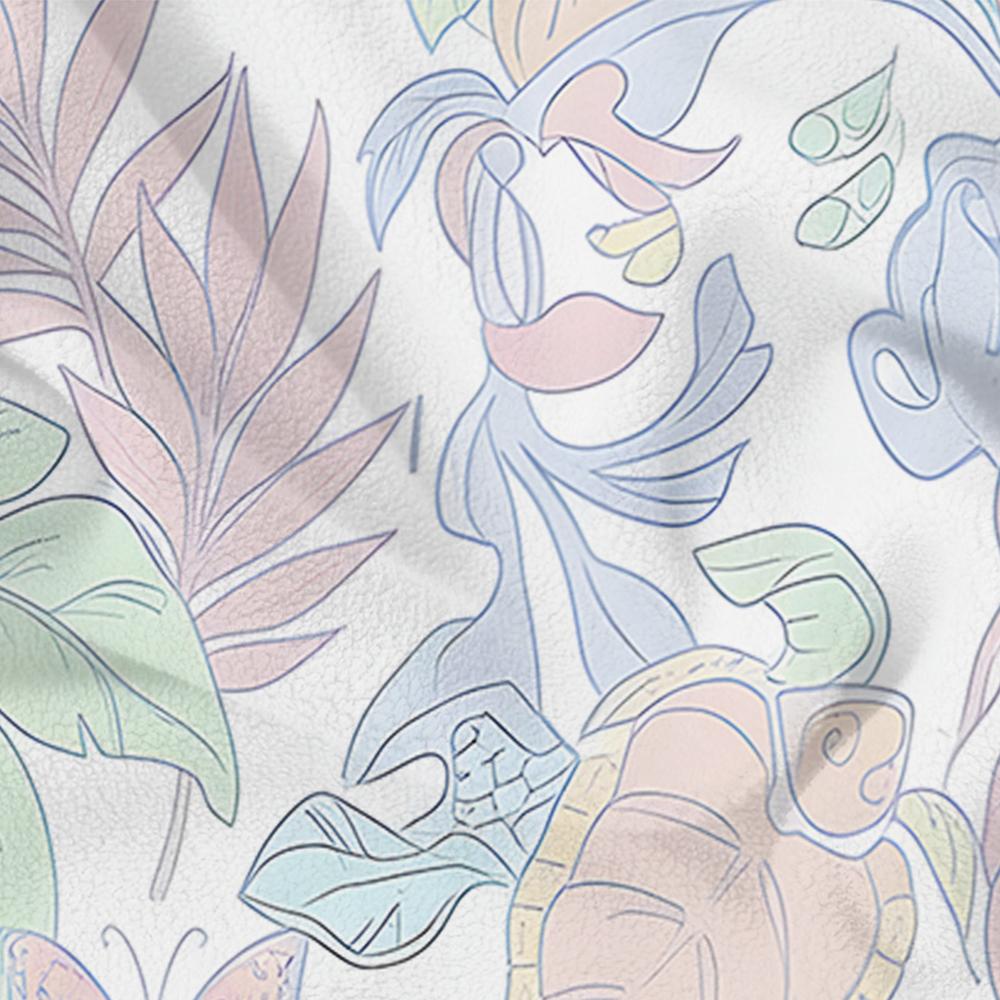 Pastel Tropical Hibiscus Floral Cartoon Anime Print Flannel Blanket Soft Warm Throw for Kids Bedroom Sofa Christmas Office Car