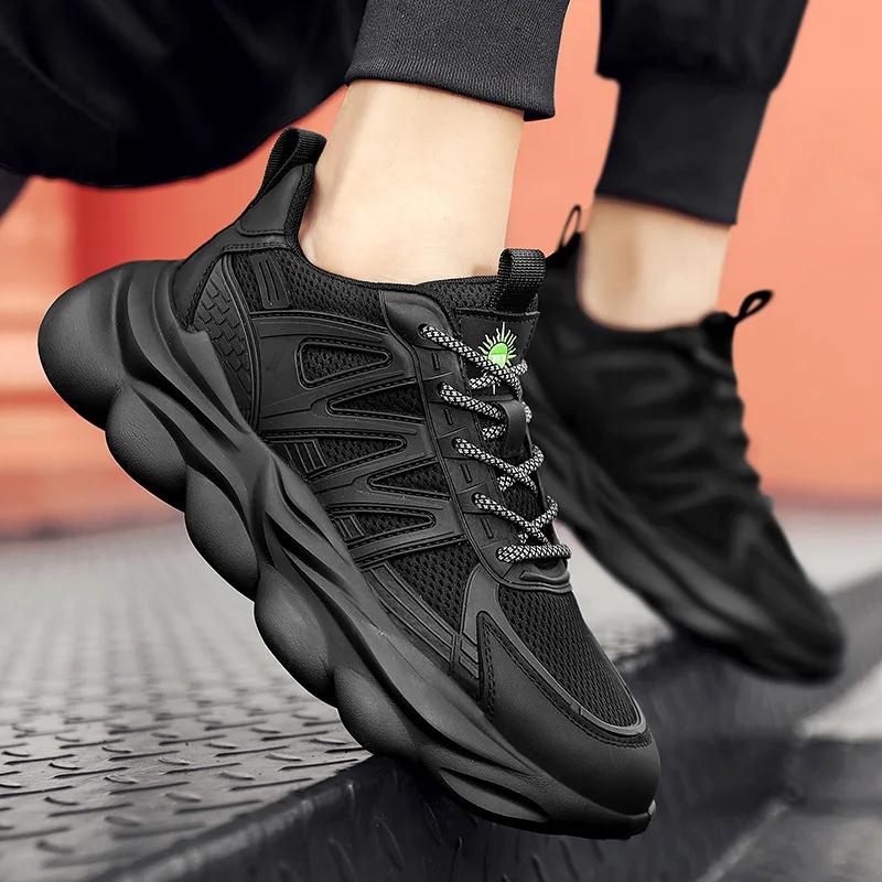 New Luxury Men'S Sneakers Mesh Breathable Exquisite Comfortable Soft Bottom Casual Shoes For Youth Sports Running Shoes