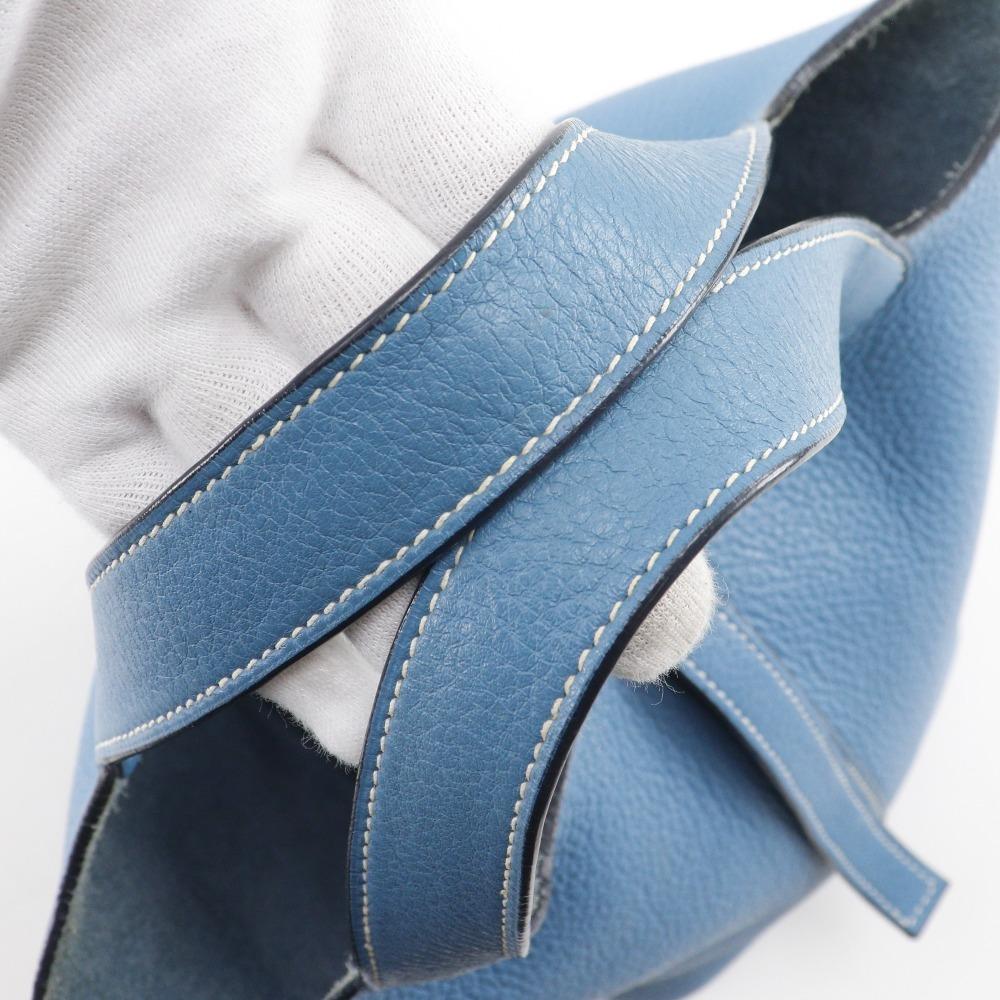 HERMES Picotin18 PM Handbag Blue gene light blue/SilverHardware Taurillon Clemence Women Used