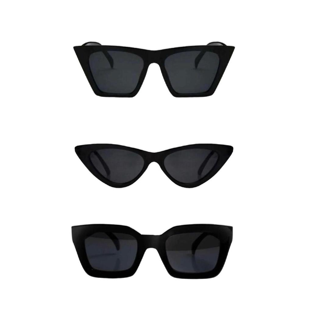 Women's Sunglasses Set Of 3 Catset3black