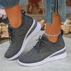 Lace Up Women'S Casual Height Increasing Sports Shoes, Low Cut Sports Fashion Style Daily Commuting Comfortable Shoes