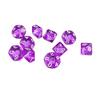 10Pcs Transparent Polyhedral D10 Multicolor Dice Game Party Pub Supplies Gift