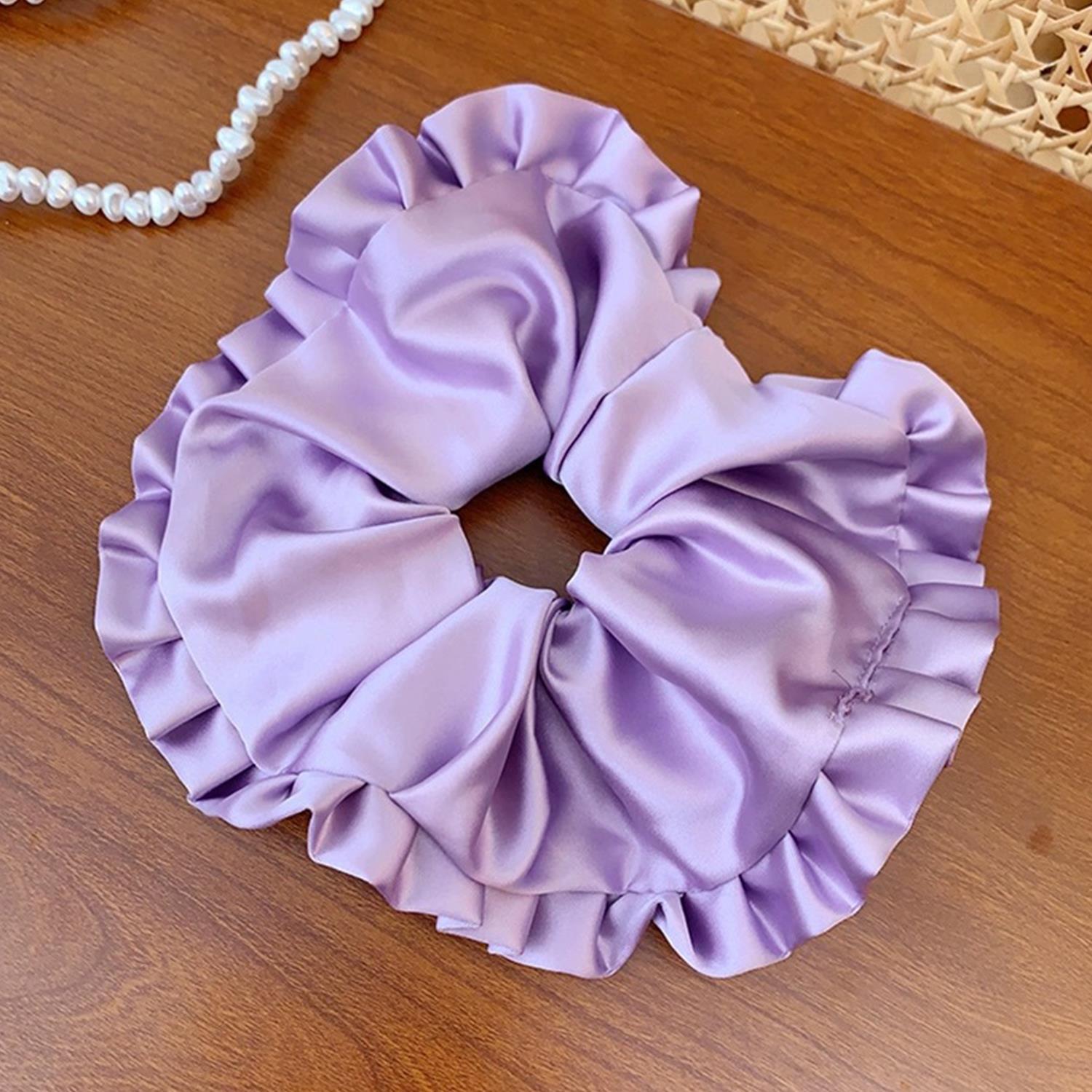 

Винтажная резинка для волос с морщинками в корейском стиле, преувеличенная эластичная резинка для волос, аксессуары для волос для женщин, девушек, для хвостика, головной убор