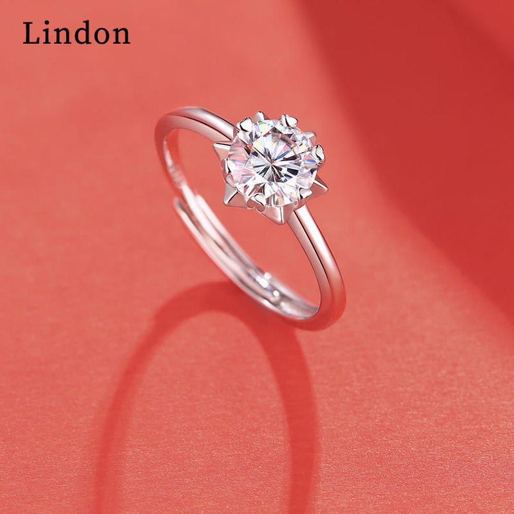 Lindon Klassisk Kobberlegering Zirkon Ring Dame Smykker Bryllupsløfte Festgave