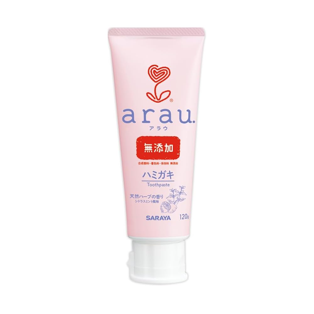 Arau. Toothpaste 120g x 10 Pack, Natural Ingredients, Fluoride-Free, Gentle Formula