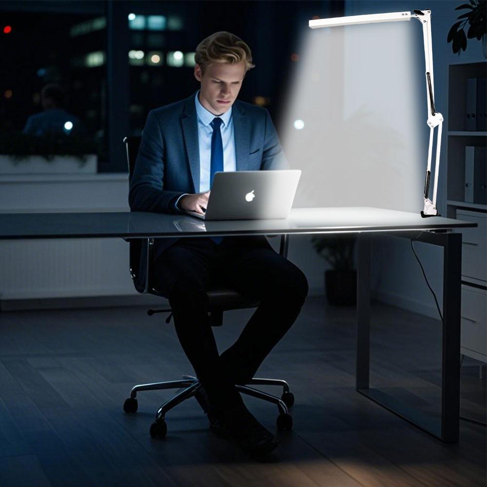 Eye-protecting Dimmable Desk Lamp, Long/short Desk Lamp. 10 Brightness Levels and 3 Lighting modes.Christmas and Halloween Gifts