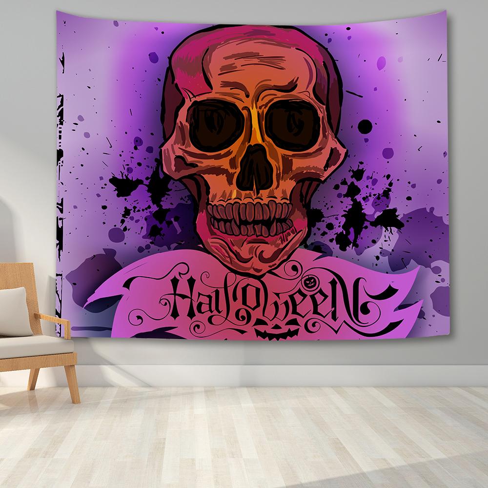 

3D Череп Гобелен Ужас Хэллоуин Настенное Покрывало Ткань Гостиная Спальня Колледж Общежитие Украшения Подвесной 100x75cm