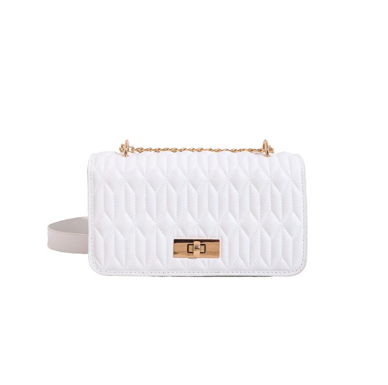 Modische Retro-Kette Damentasche 2024 Sommer neuer Stickfaden einfacher Trend ausländischer Stil einzelne Schulter schräge Spanne kleine quadratische Tasche