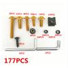 177Pcs Motorcycle Fairing Bolt Kit Bodywork Screw Set Gold For Motocross Scooter