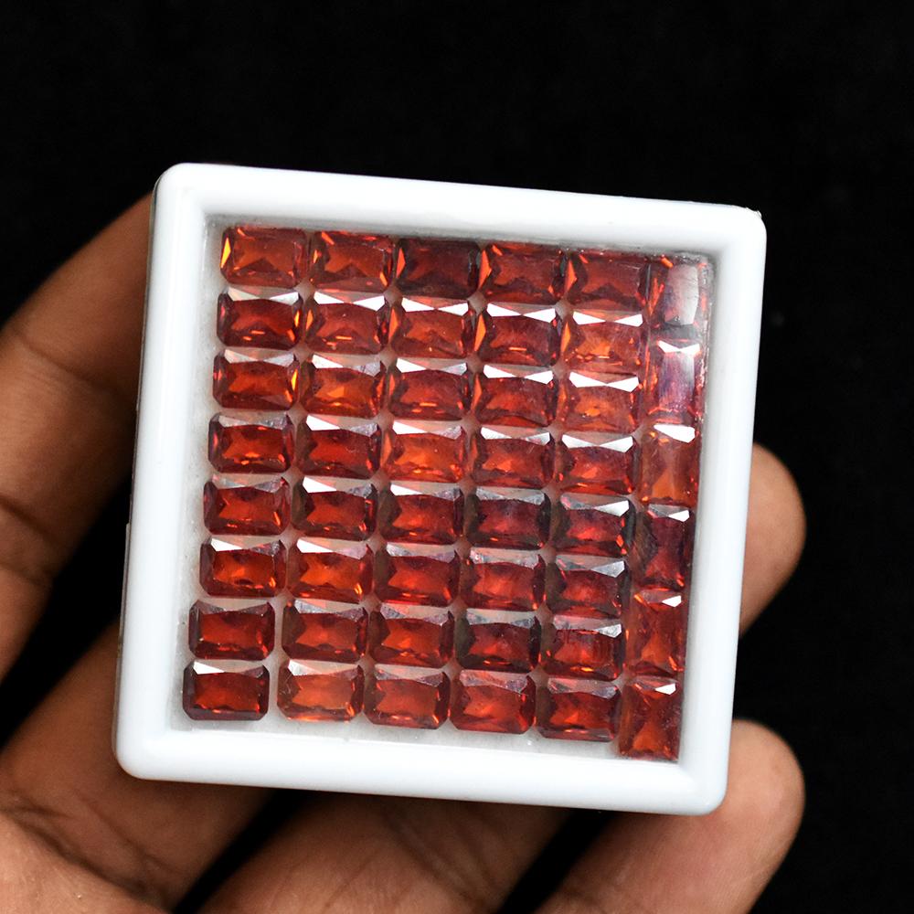 Natural Orange Sapphire Emerald Cut 2.4 Ct 7x5 Mm Certified Quality Stone Lot Nsc-264