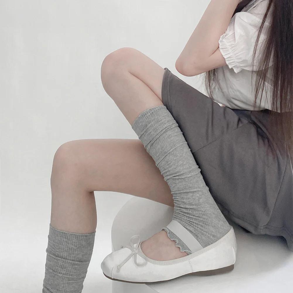 Solid Color Summer Leg Warmers Ballet Style Sweet Girls Ruffle Socks Stockings Women Lolita Kawaii Cute Foot Cover Accessories