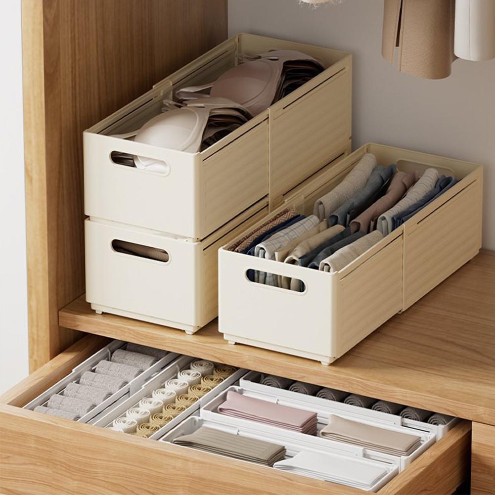 2Pcs Retractable Storage Bins Stackable Drawer Organizer Multifunctional Organizer and Storage Bins Adjustable Drawer Organizer
