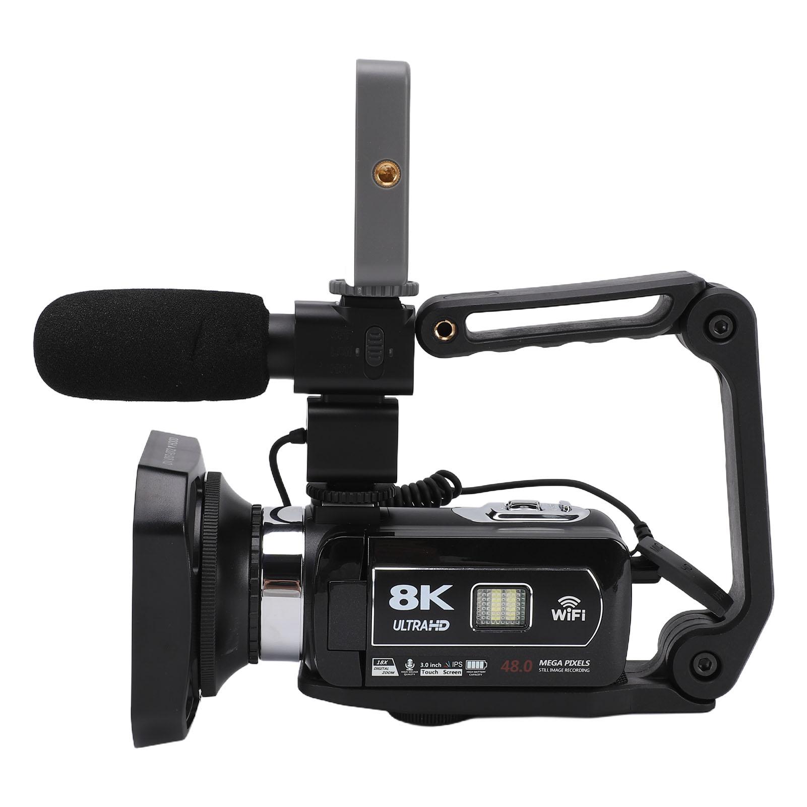 

Відеокамера 8K 64MP HD Відеокамера з 18-кратним цифровим зумом Записувач з підсвічуванням 3,0-дюймовий сенсорний екран 32 ГБ пам яті