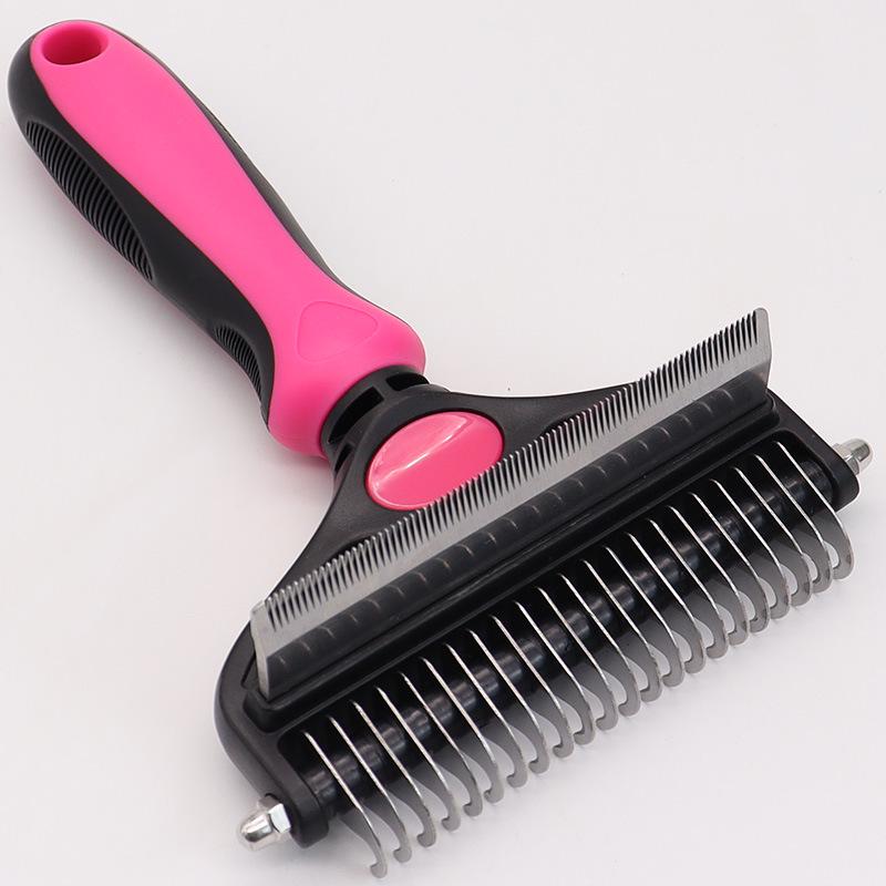 Dual-Headed Dog De-Shedding & Detangling Comb Tool
